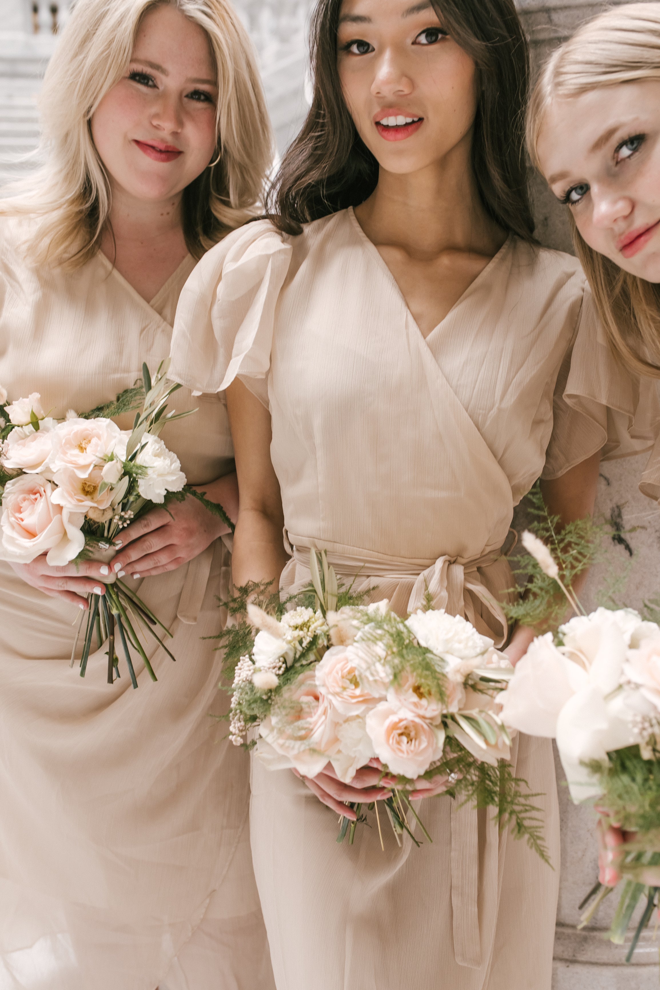 ivy city co bridesmaid dresses Abbie Dress in Blush