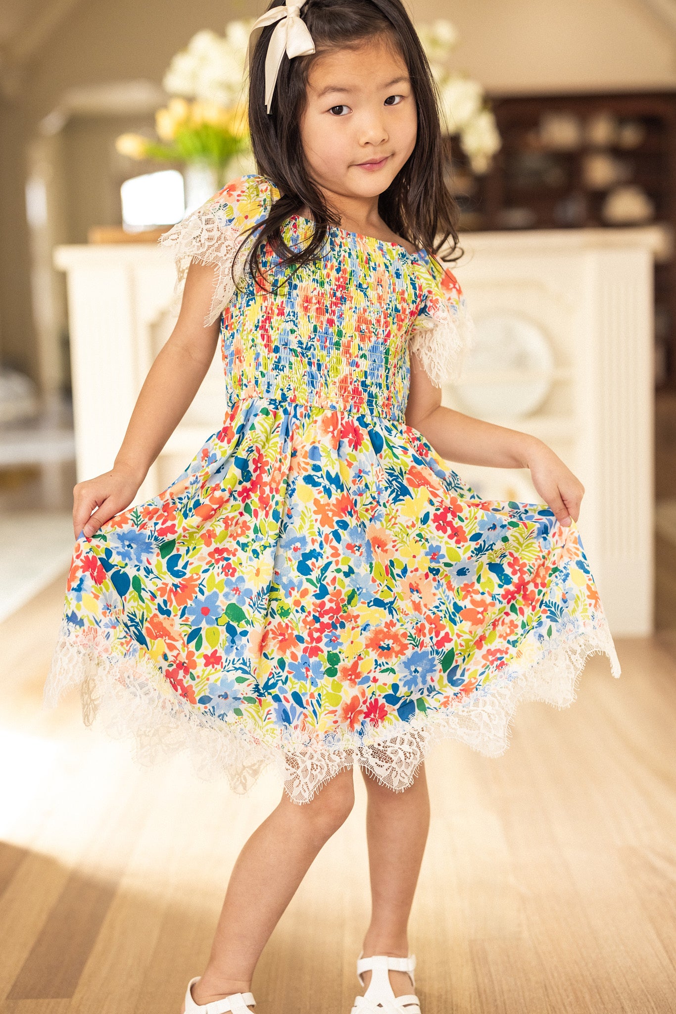 ada mini dress Mini Ada Dress in Vibrant Yarrow Print 6/7