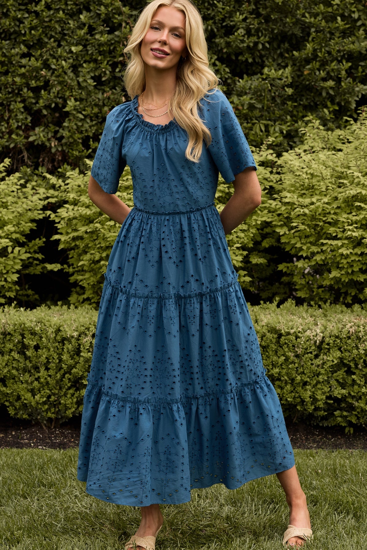 blue floral long sleeve dress Veronica Beard Kumar Belted Mini Dress | Blue Jay Multi