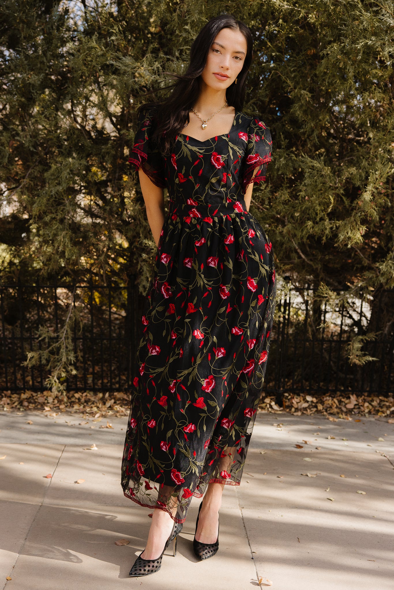 long black renaissance dress Black and Red Vampire Slayer Dress