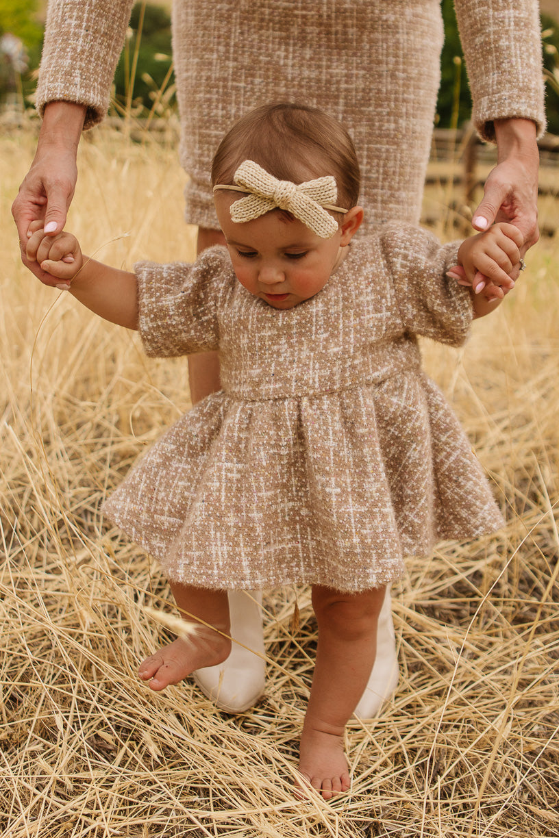 Jackie in Set Taupe Ivy – Boucle City Baby Dress Co