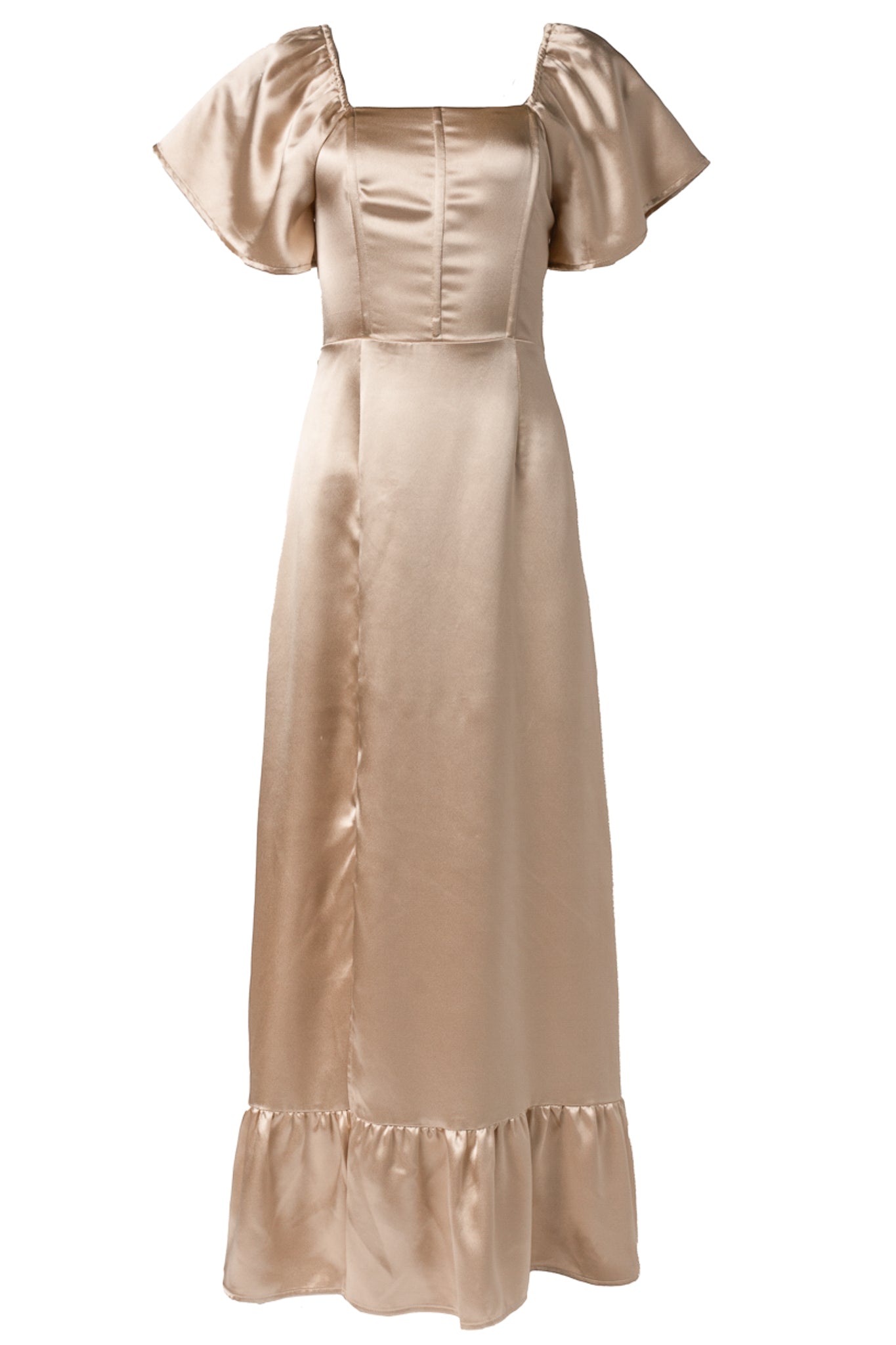 Maddie Dress in Champagne Satin Ivy City Co Maddie Dress in Champagne Satin Ivy City Co