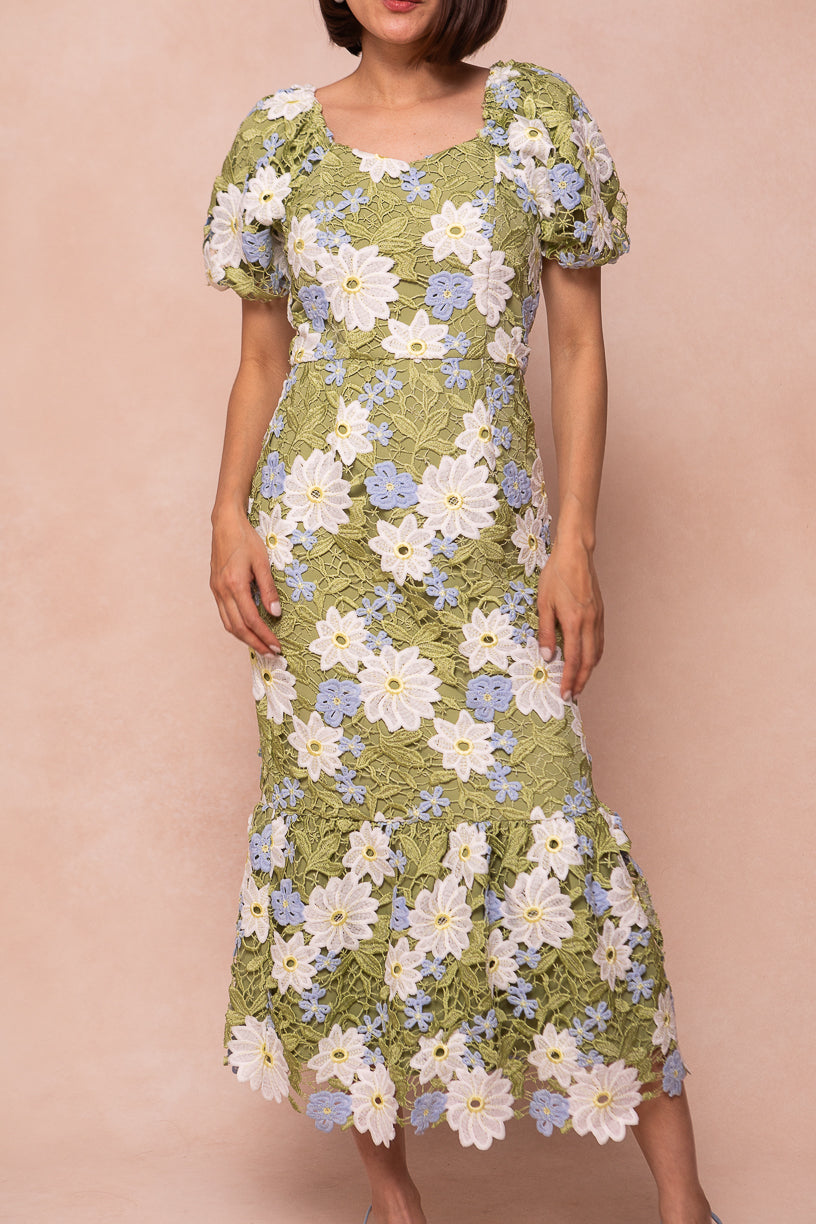 Meadow Dress in Green - FINAL SALE
