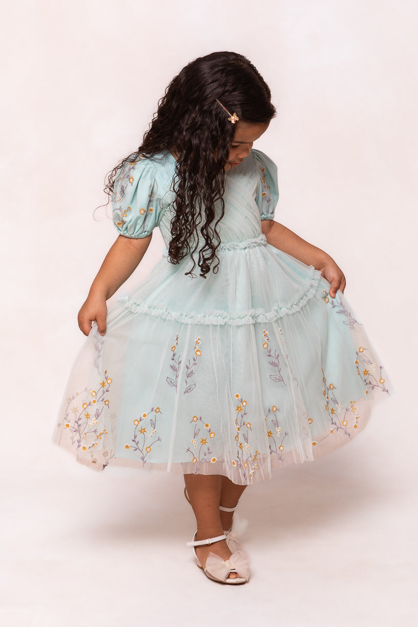 Mini Annalette Dress in Blue - FINAL SALE