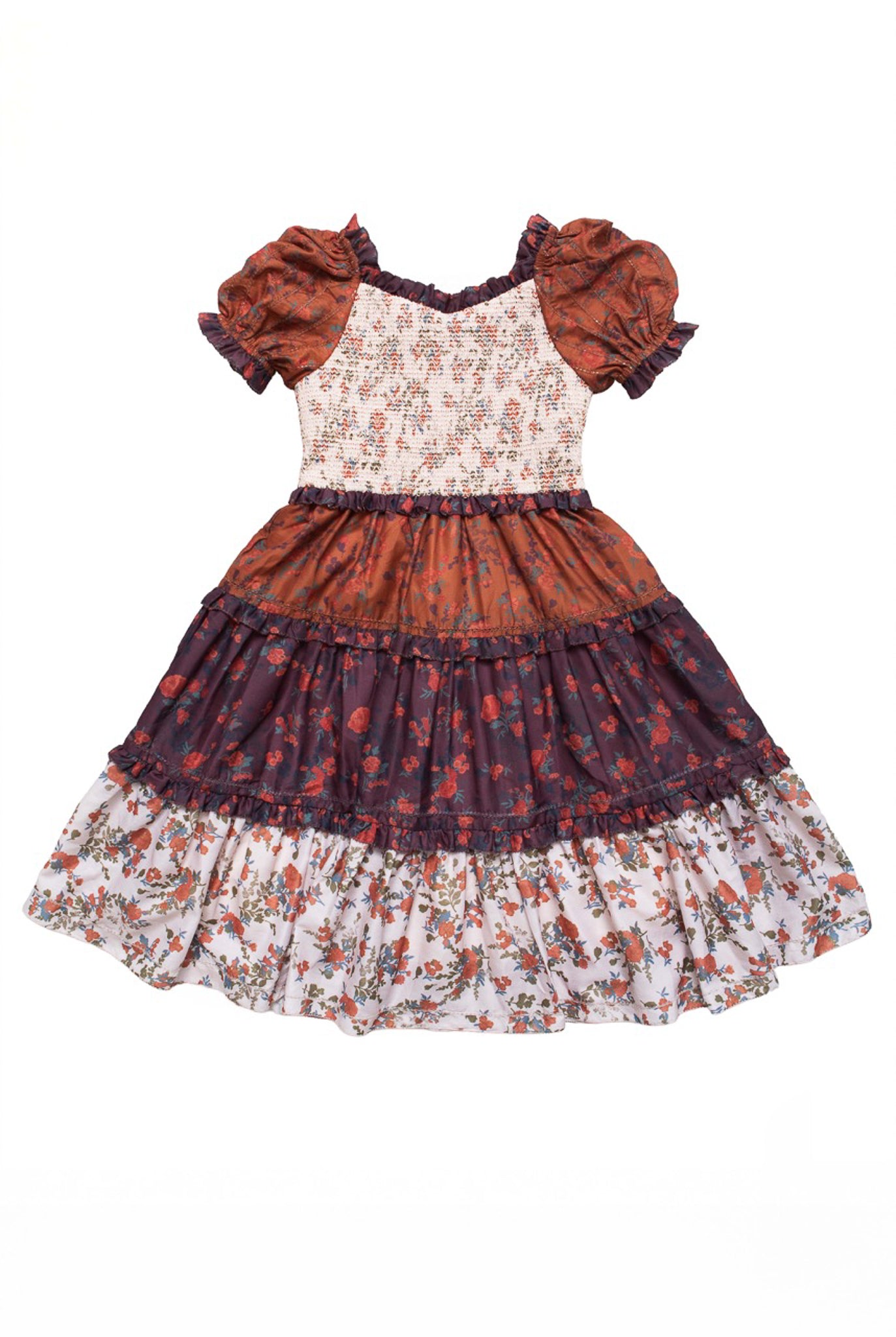 Mini Emily Dress in Fall Floral 3T
