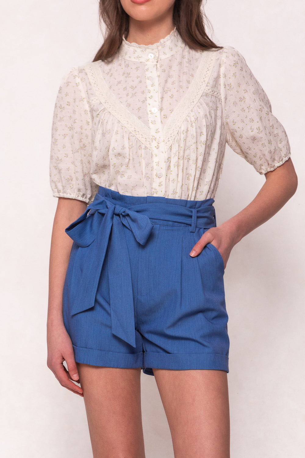 Maria Shorts in Chambray