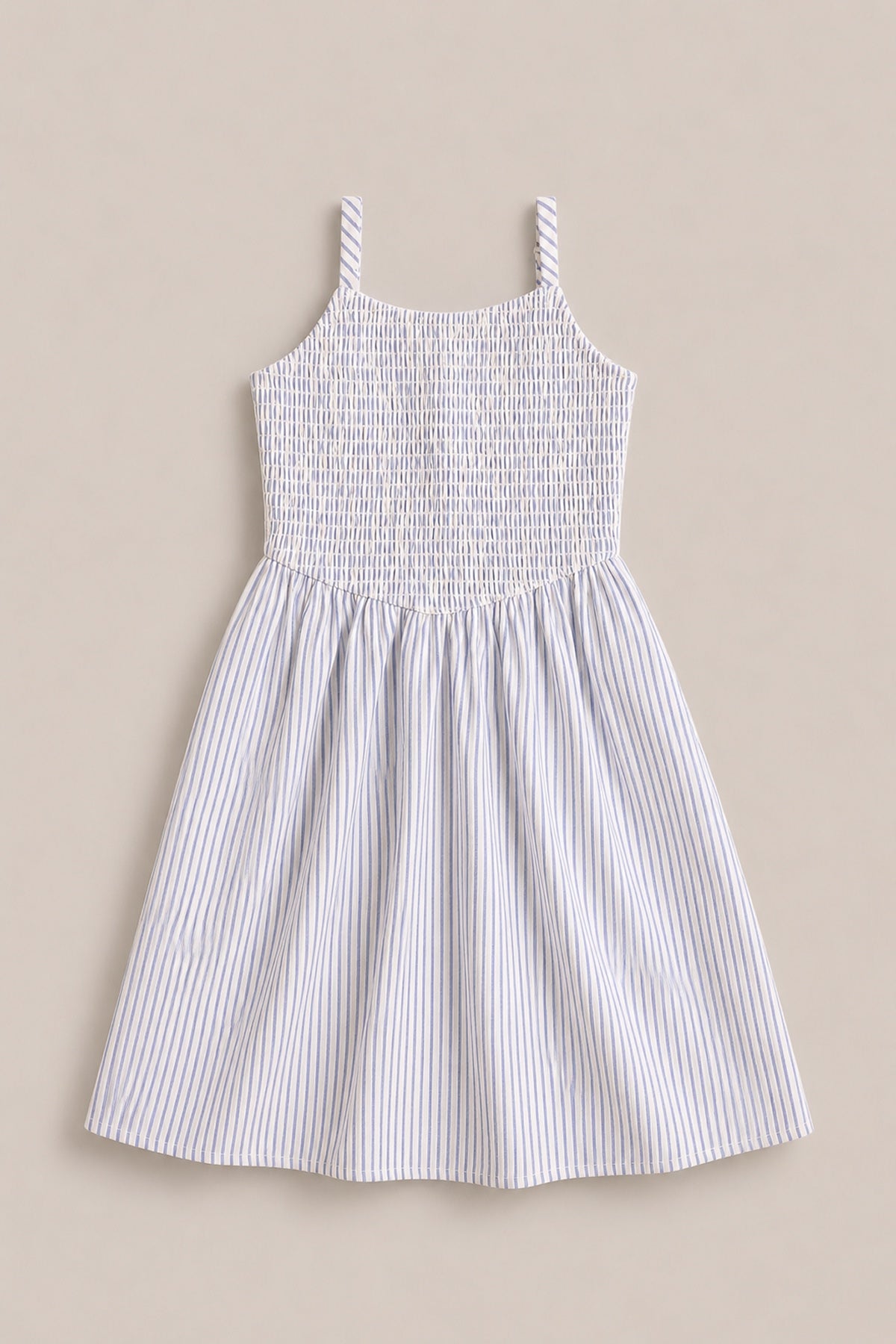 Mini Maxwell Dress in Blue & White Pinstripe 9/10