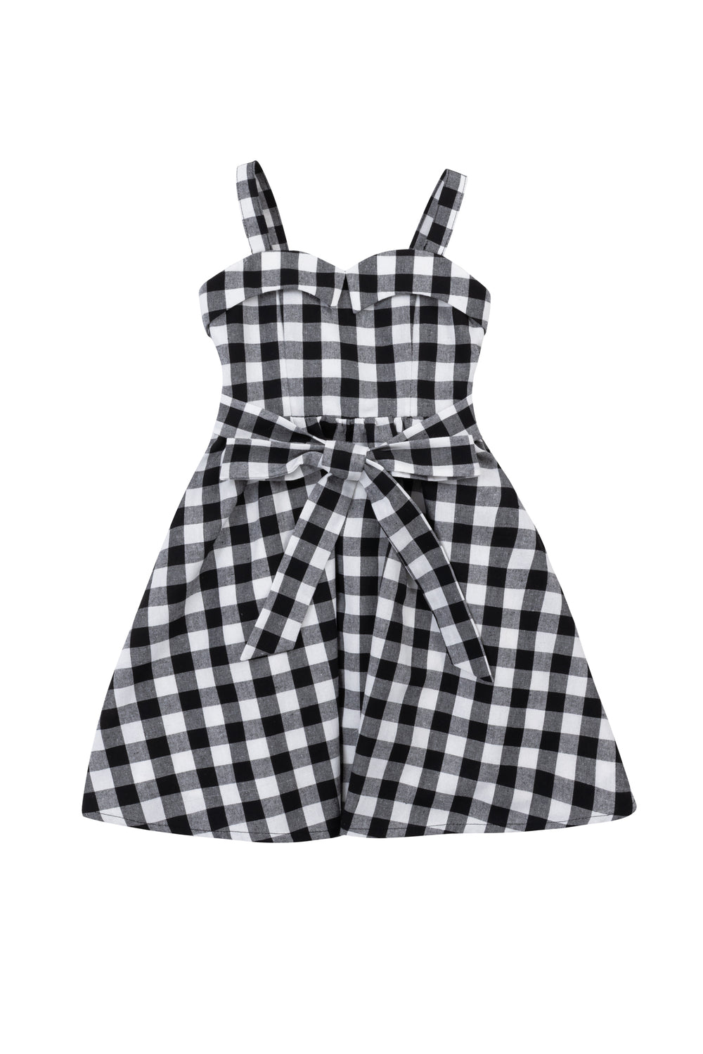 Mini Patty Dress in Black Gingham