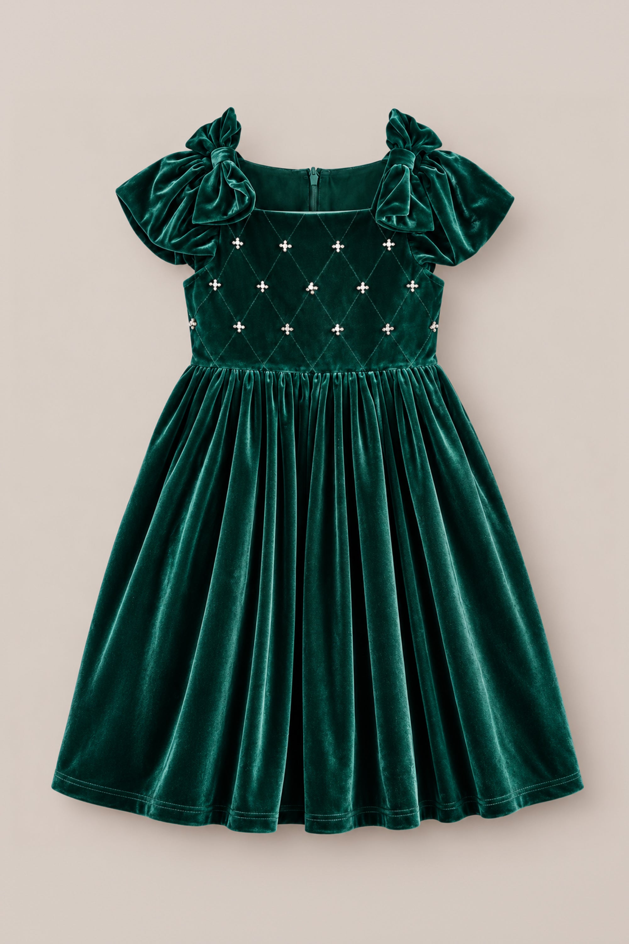 baby girl green velvet dress Mini Tiara in – Ivy City Co ra-include