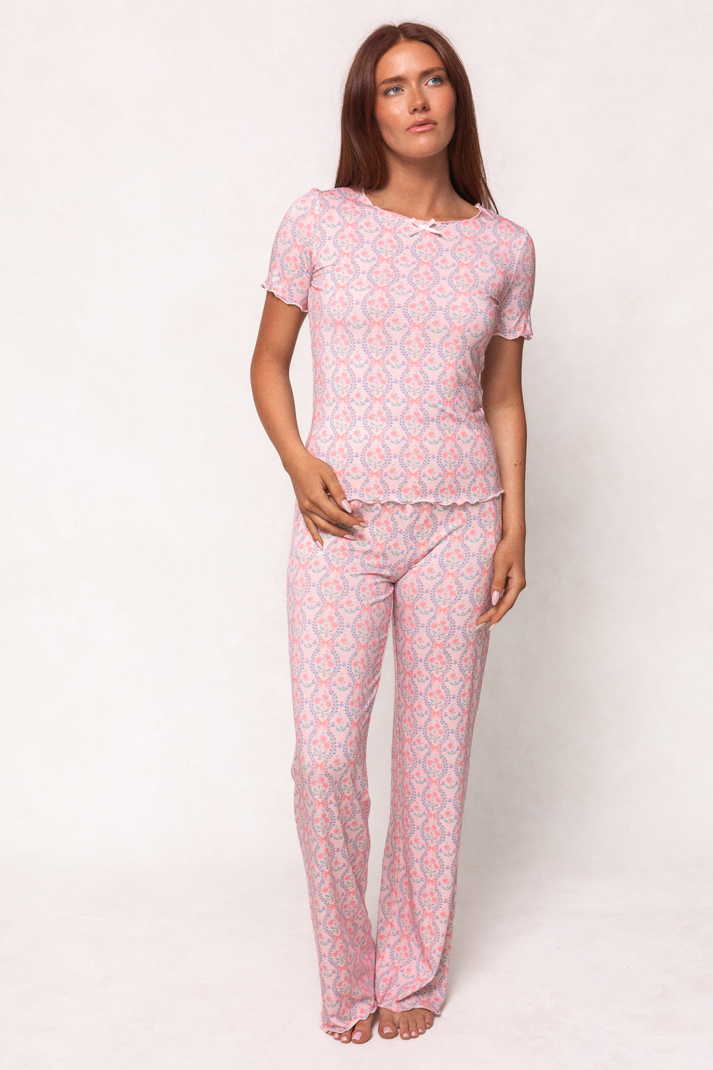 Ozzy Pajama Set in Raquel Pink Floral