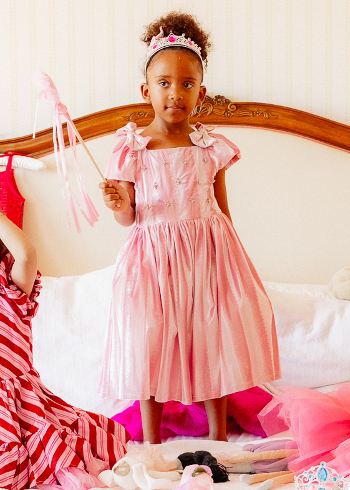 ivy velvet mini dress Mini Tiara Dress in Pink Velvet 13/14