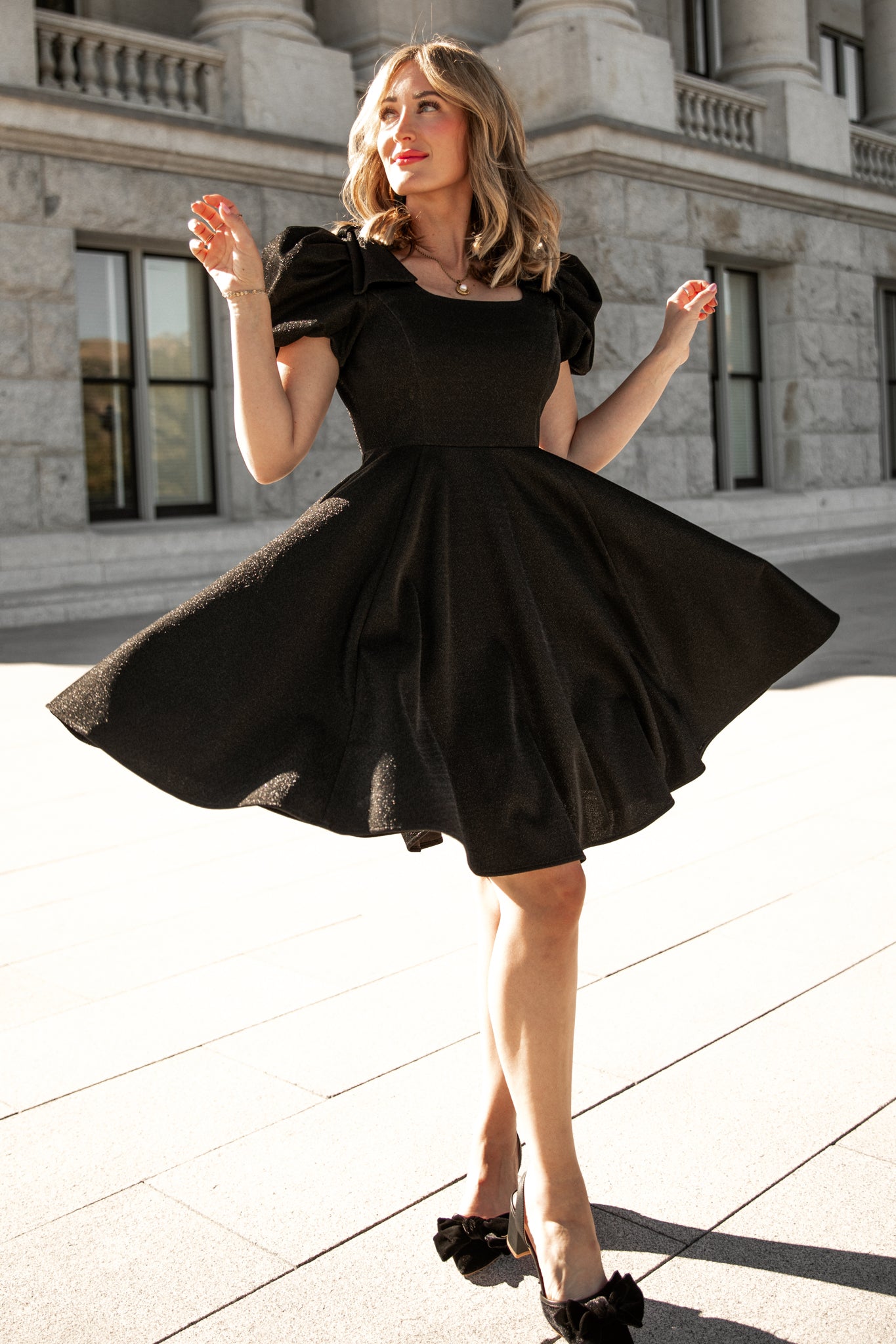 Nina Bow Flare Dress - FINAL SALE – Ivy City Co