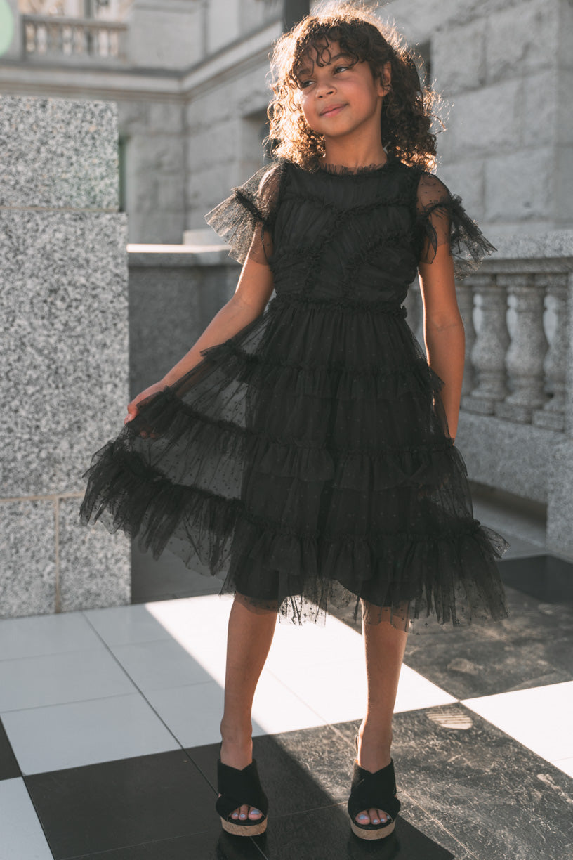 Mini Whimsical Dress in Black