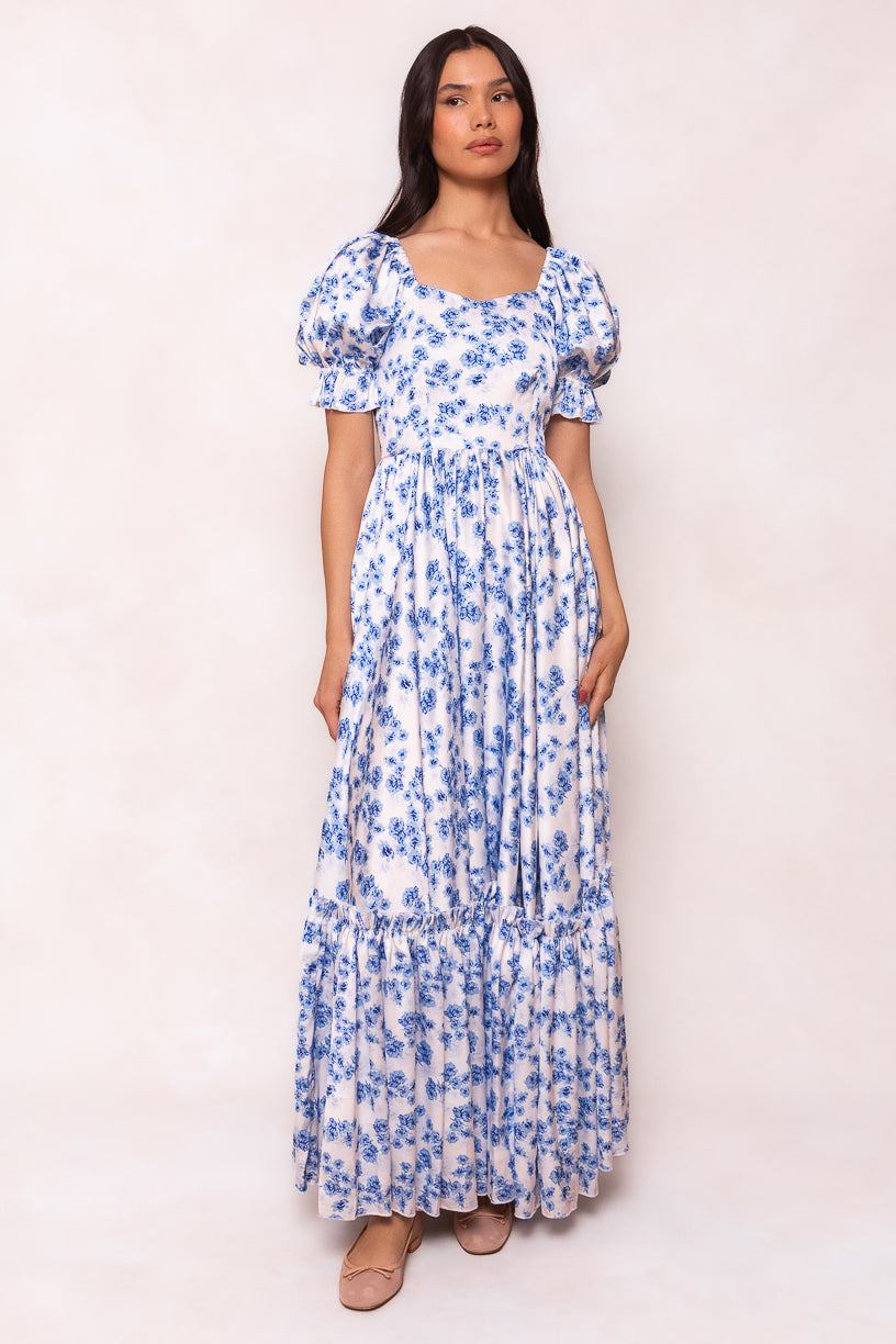 Wonderland Dress in Blue Floral - FINAL SALE