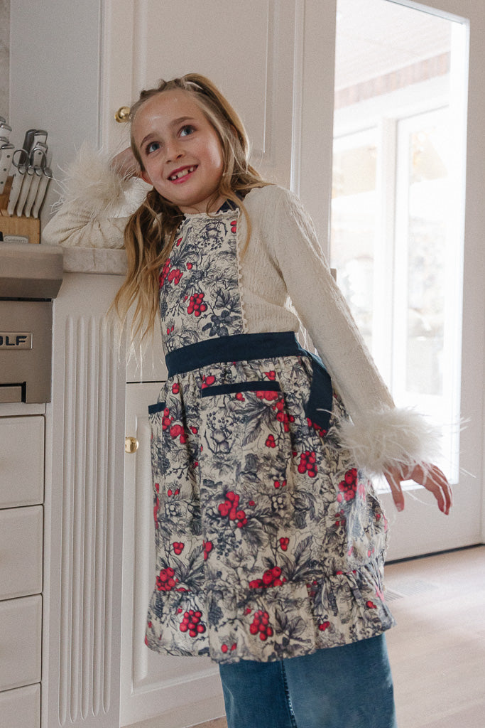 Mother & Daughter Matching Cherries Half Apron Set