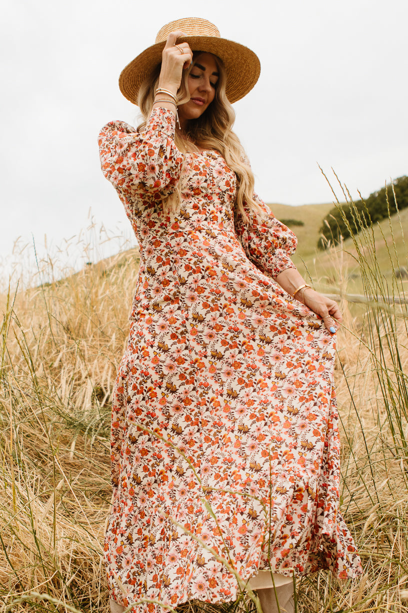 Maya Dress in Fall Floral - FINAL SALE – Ivy City Co