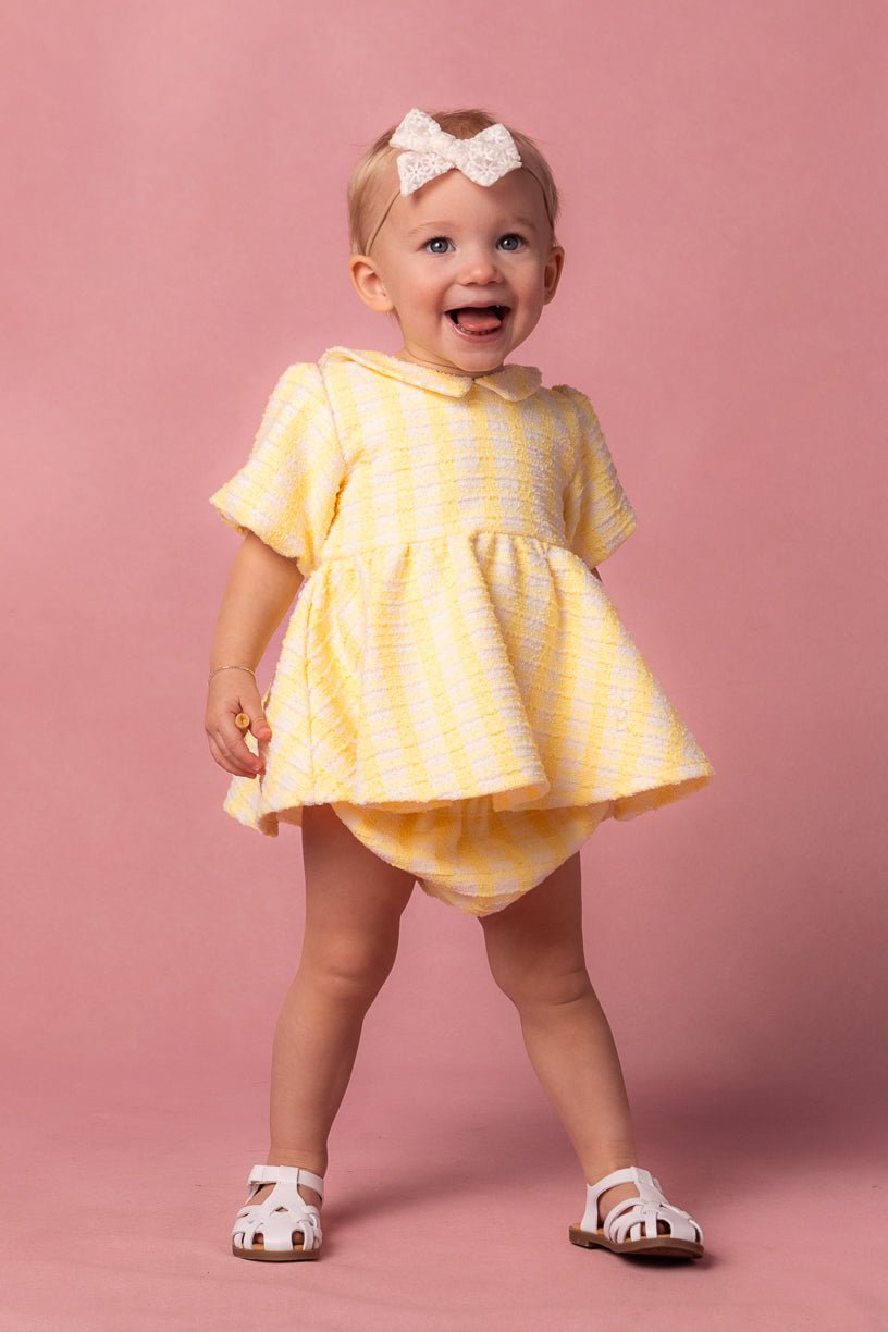 Baby Celine Dress Set in Yellow