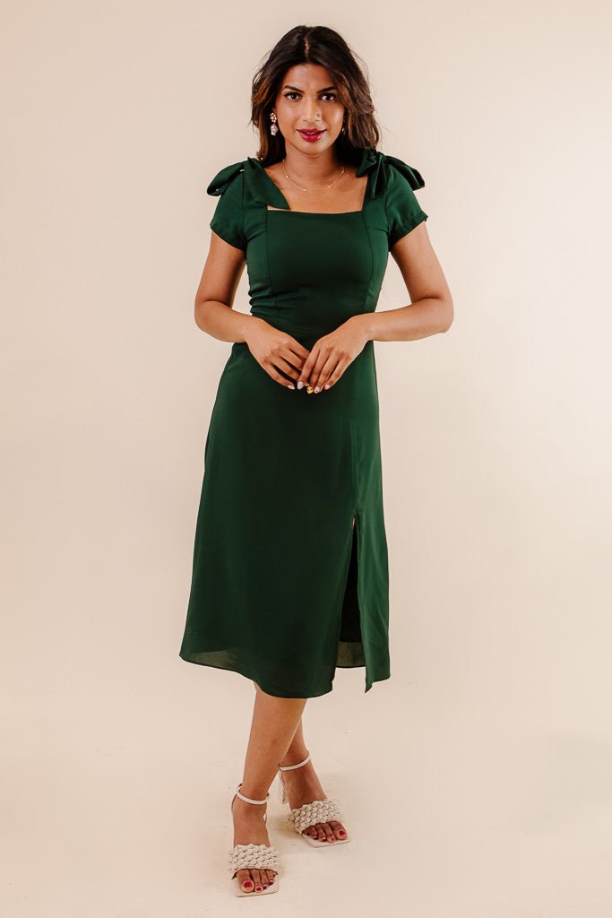 Andie Dress in Emerald Velvet - FINAL SALE – Ivy City Co