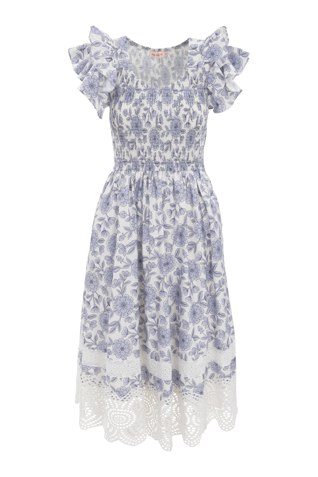 Hattie Dress in Blue Floral L Hattie Dress in Blue Floral L