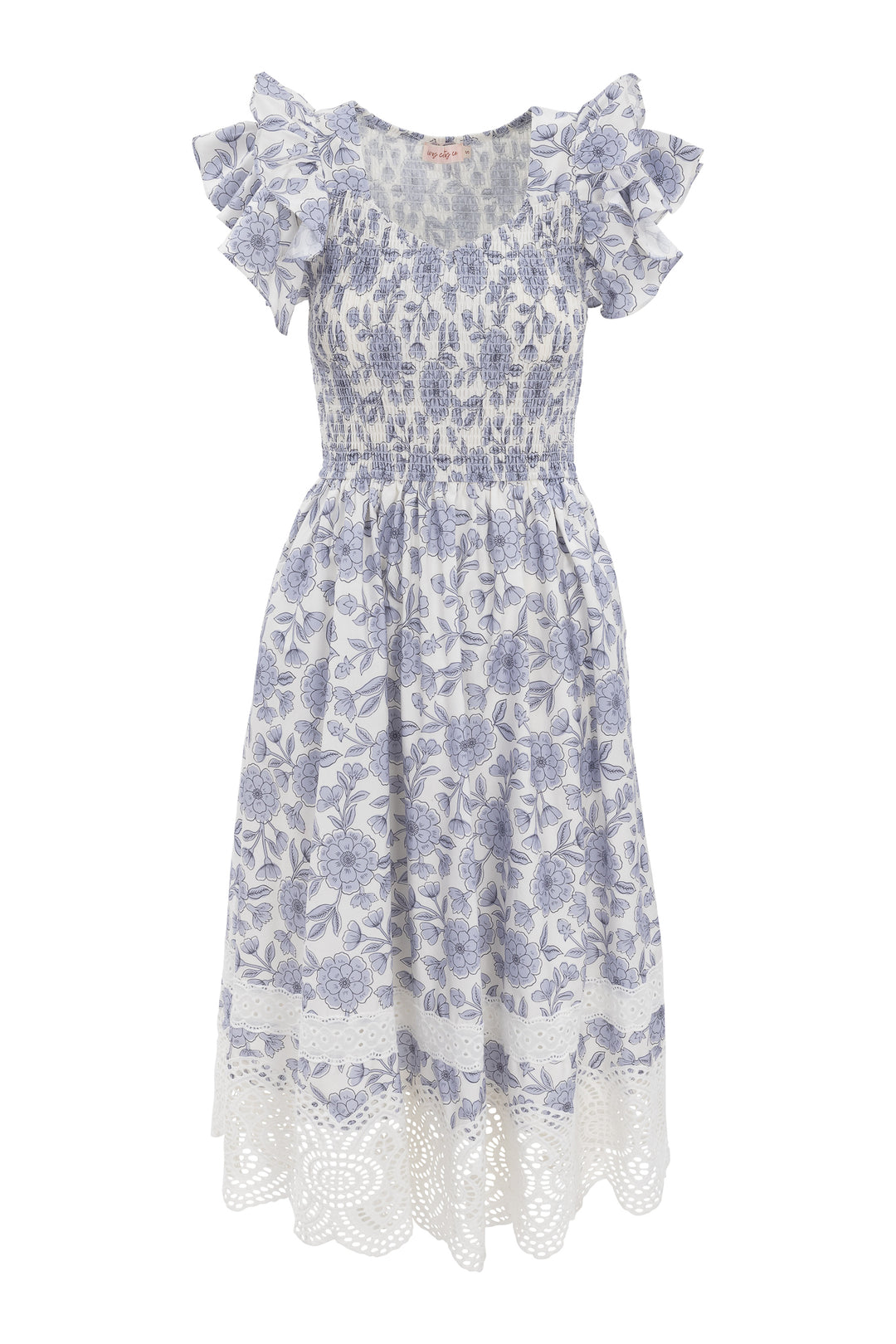 Hattie Dress in Blue Floral