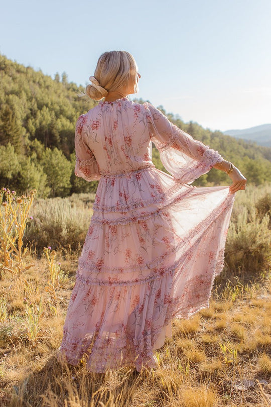 Geneva Dress in Mauve Floral