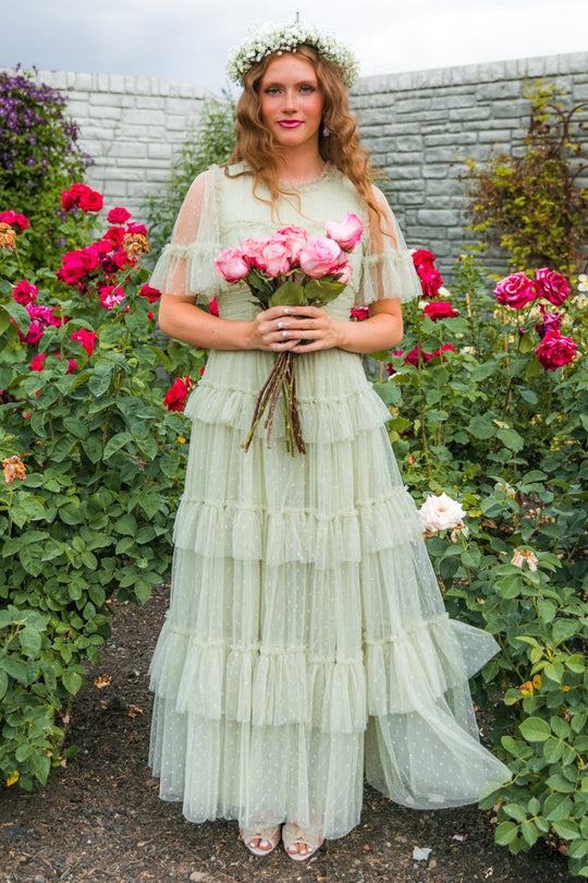 Whimsical Dress in Sage