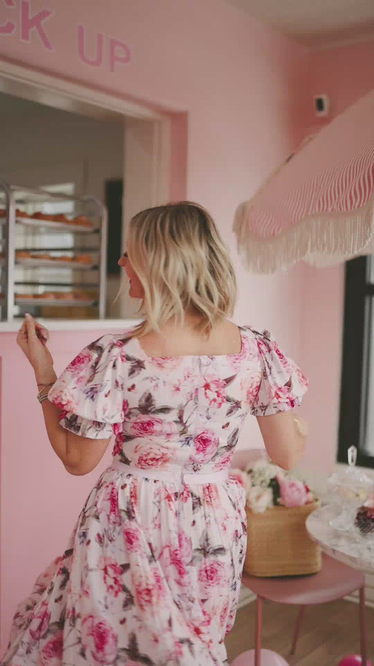 Ballerina Dress in Pink Floral