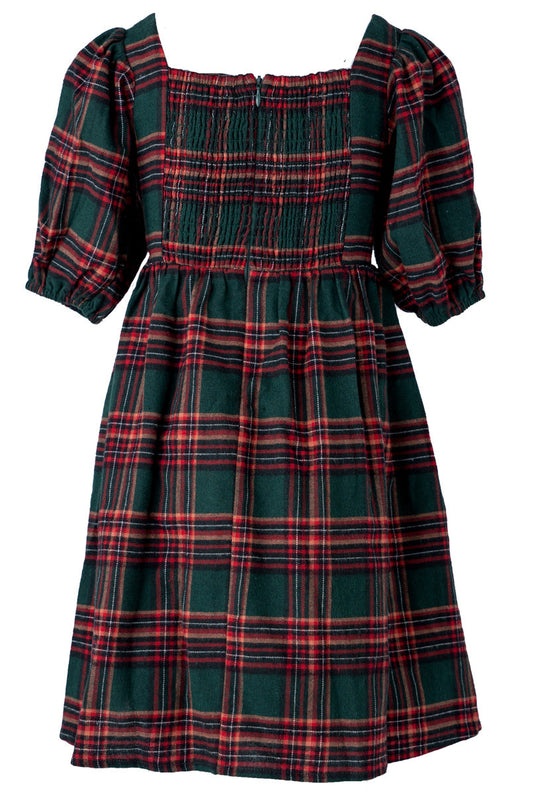 Mini Margo Dress in Green Plaid