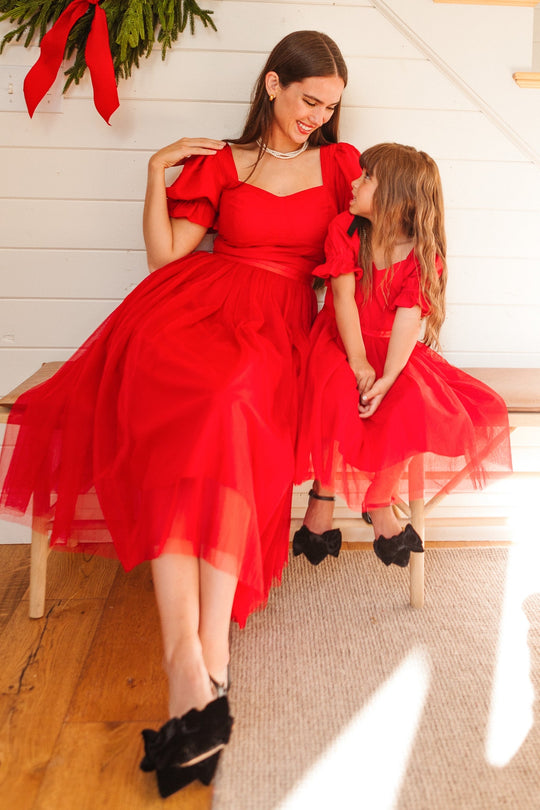 Mini Ballerina Dress in Red