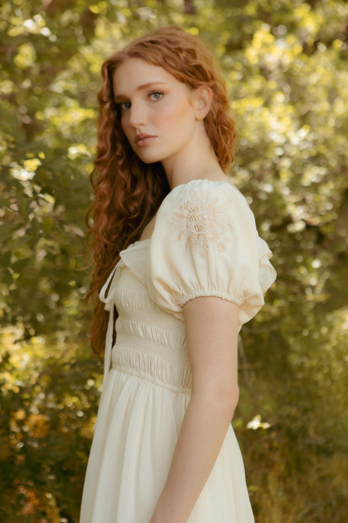 Mae Dress in Metallic Thread