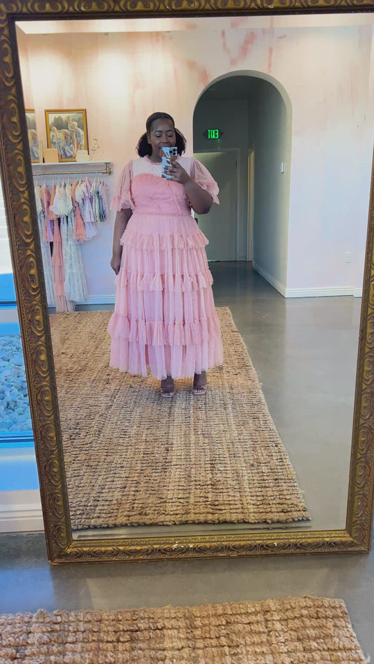 Whimsical Dress in Coral