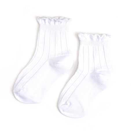 White Frill Midi Socks