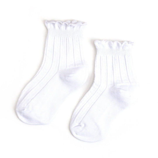 White Frill Midi Socks