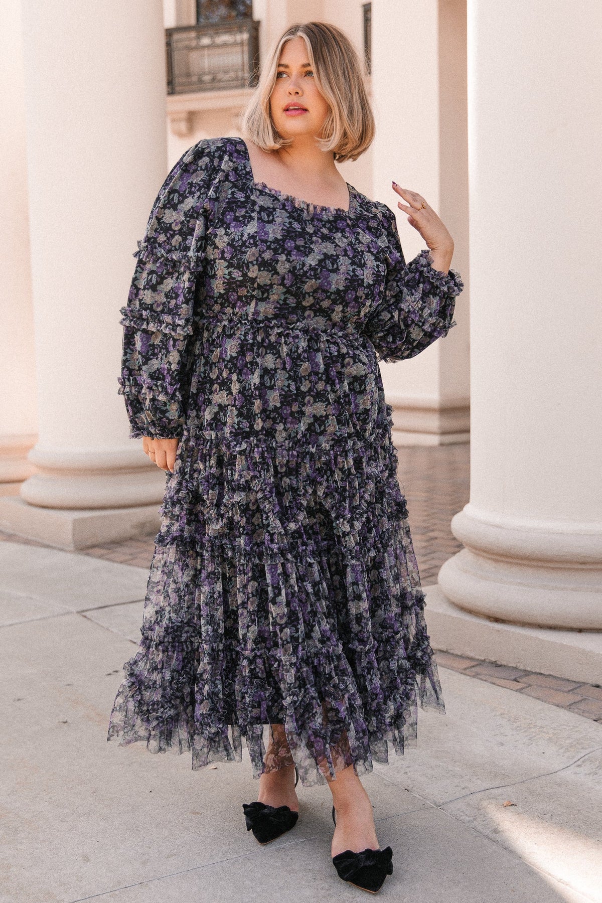 Catherine Dress in Dark Floral