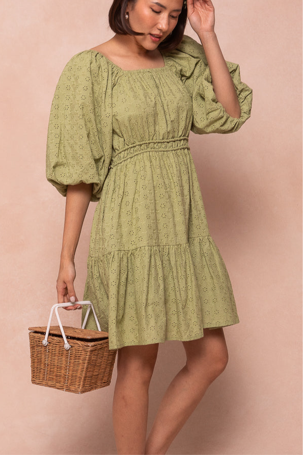 Kinsey Dress in Green - FINAL SALE