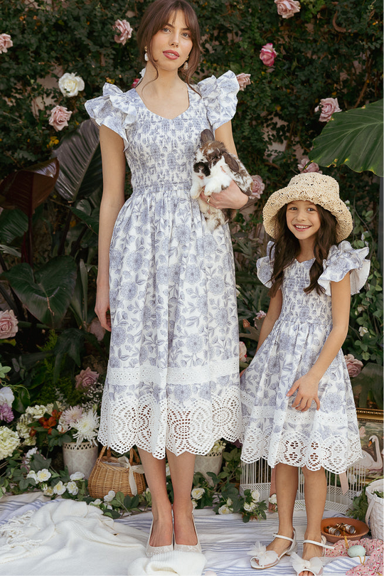Hattie Dress in Blue Floral Ivy City Co Hattie Dress in Blue Floral Ivy City Co