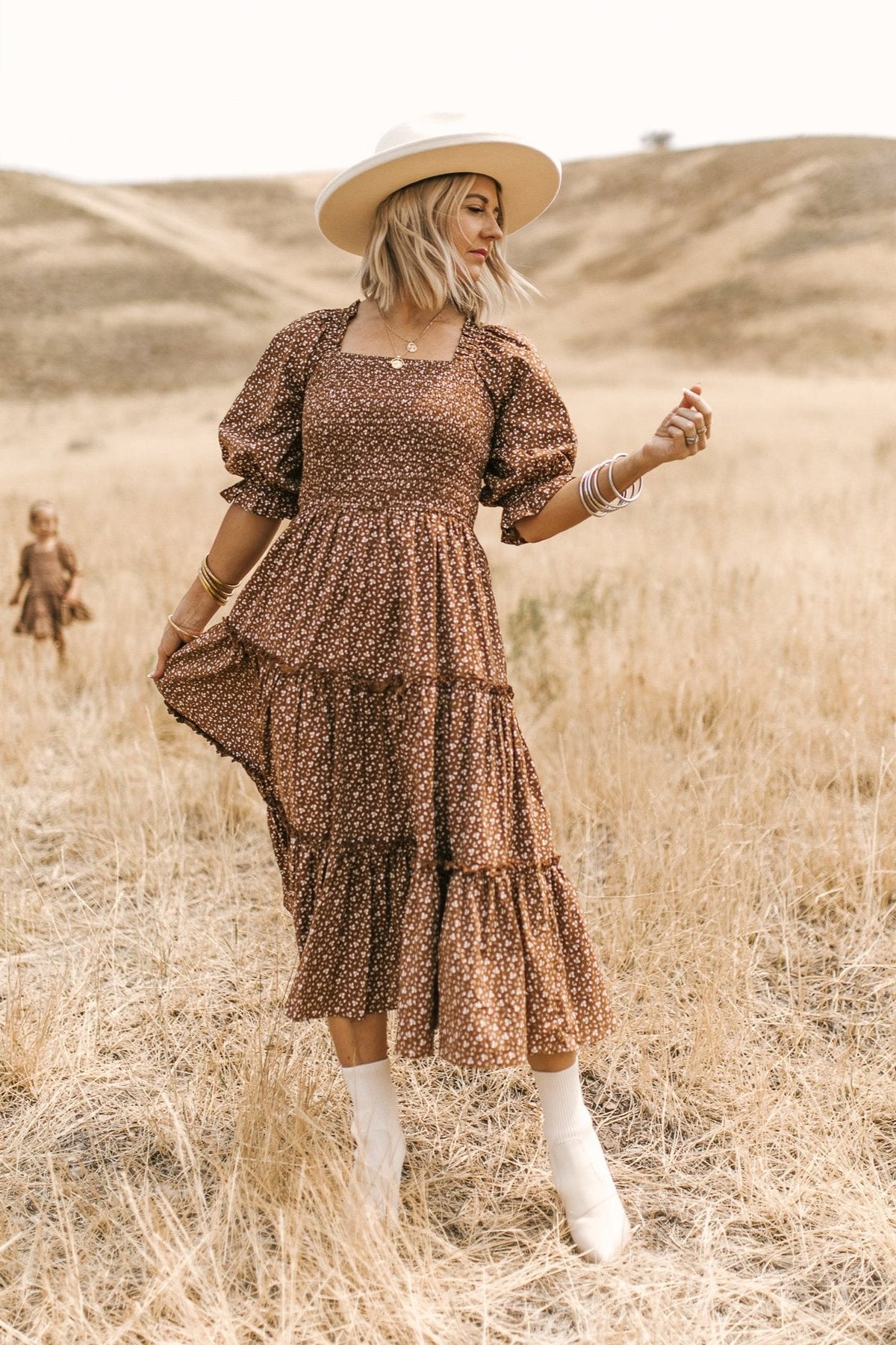 Madeline Dress in Amber Floral