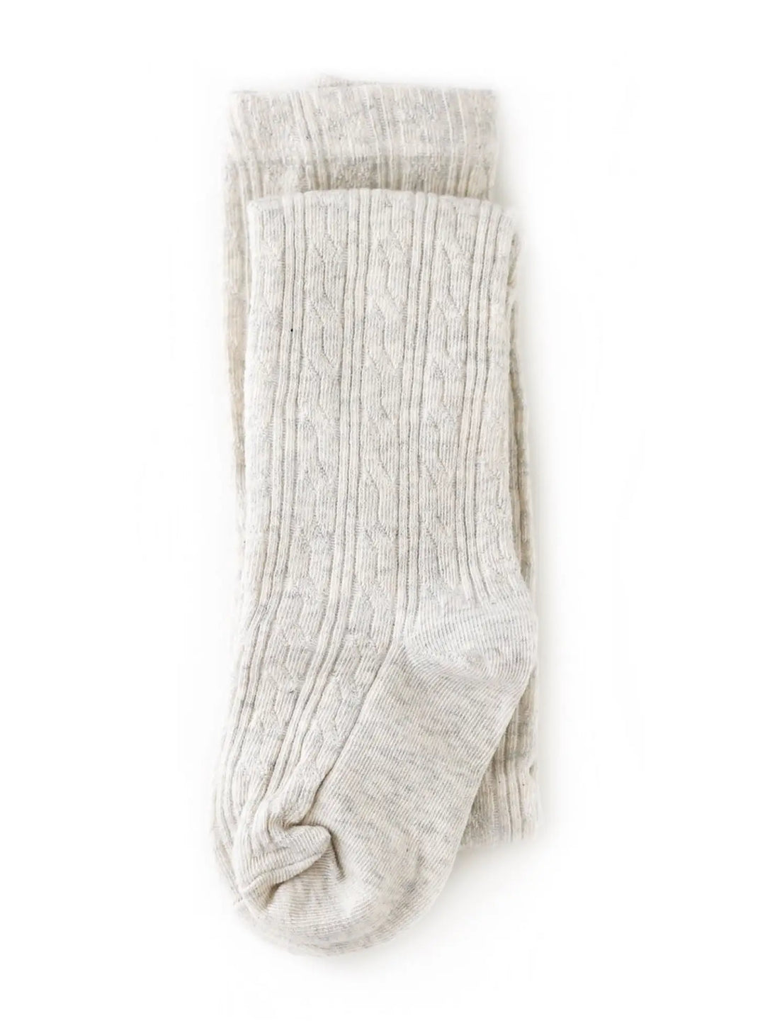White cable top knit tights
