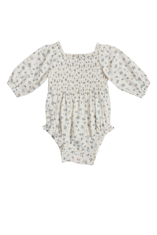 Baby Madeline Romper in Blue