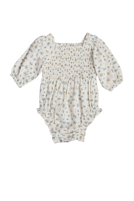Baby Madeline Romper in Blue