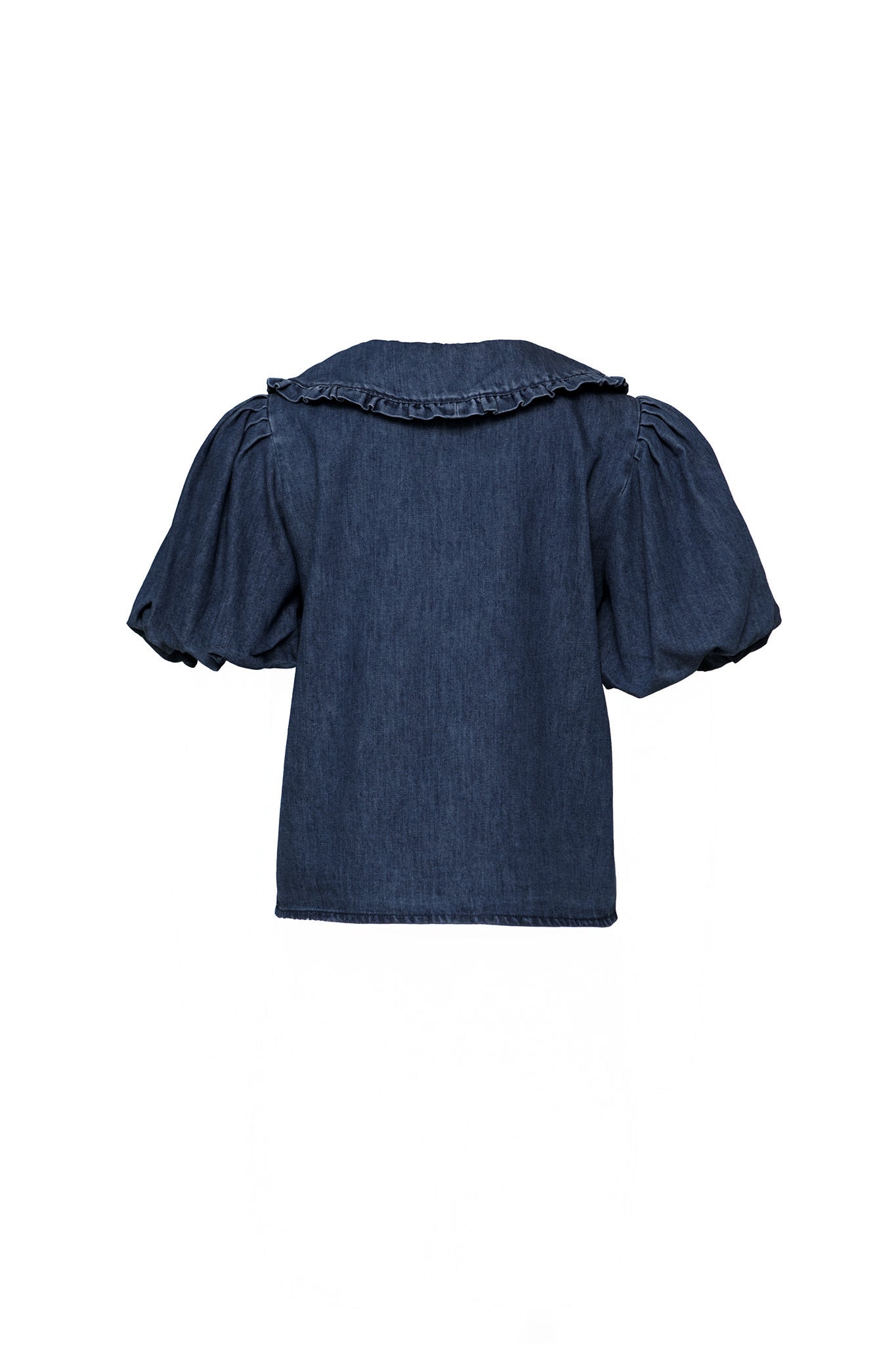 Andrea Blouse in Denim with Velvet Tie – Ivy City Co