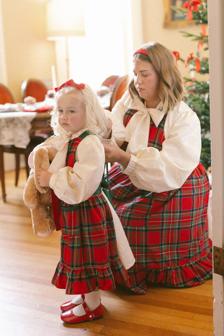 Mini Ivy Apron in Madeline Holiday Plaid Cotton