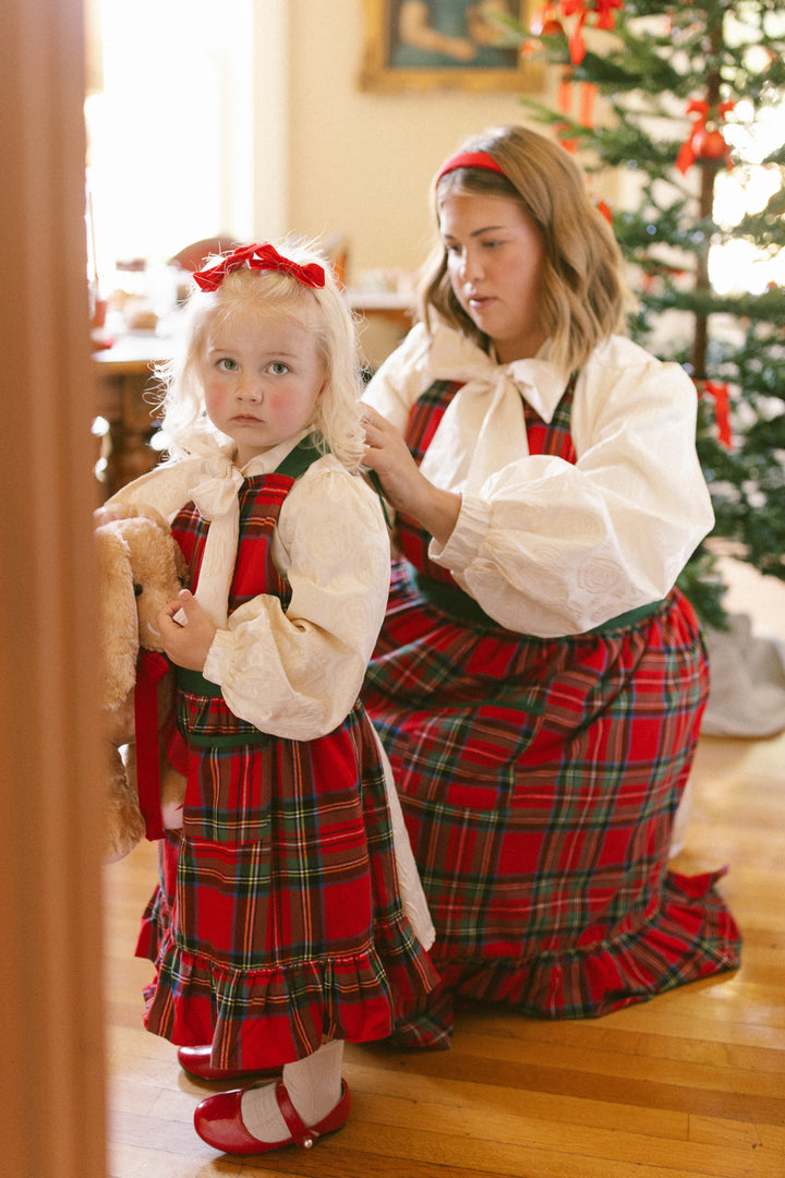 Mini Ivy Apron in Madeline Holiday Plaid Cotton