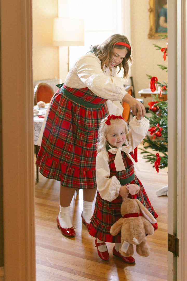 Ivy Apron in Madeline Holiday Plaid Cotton