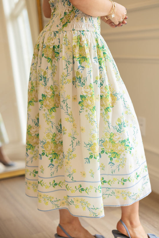 midi tea party dress Jennifer in Garden Floral L Elise Jersey Halter Mini col-last-chance-26 Sleeve Length 12 Girl dress:18-24 months