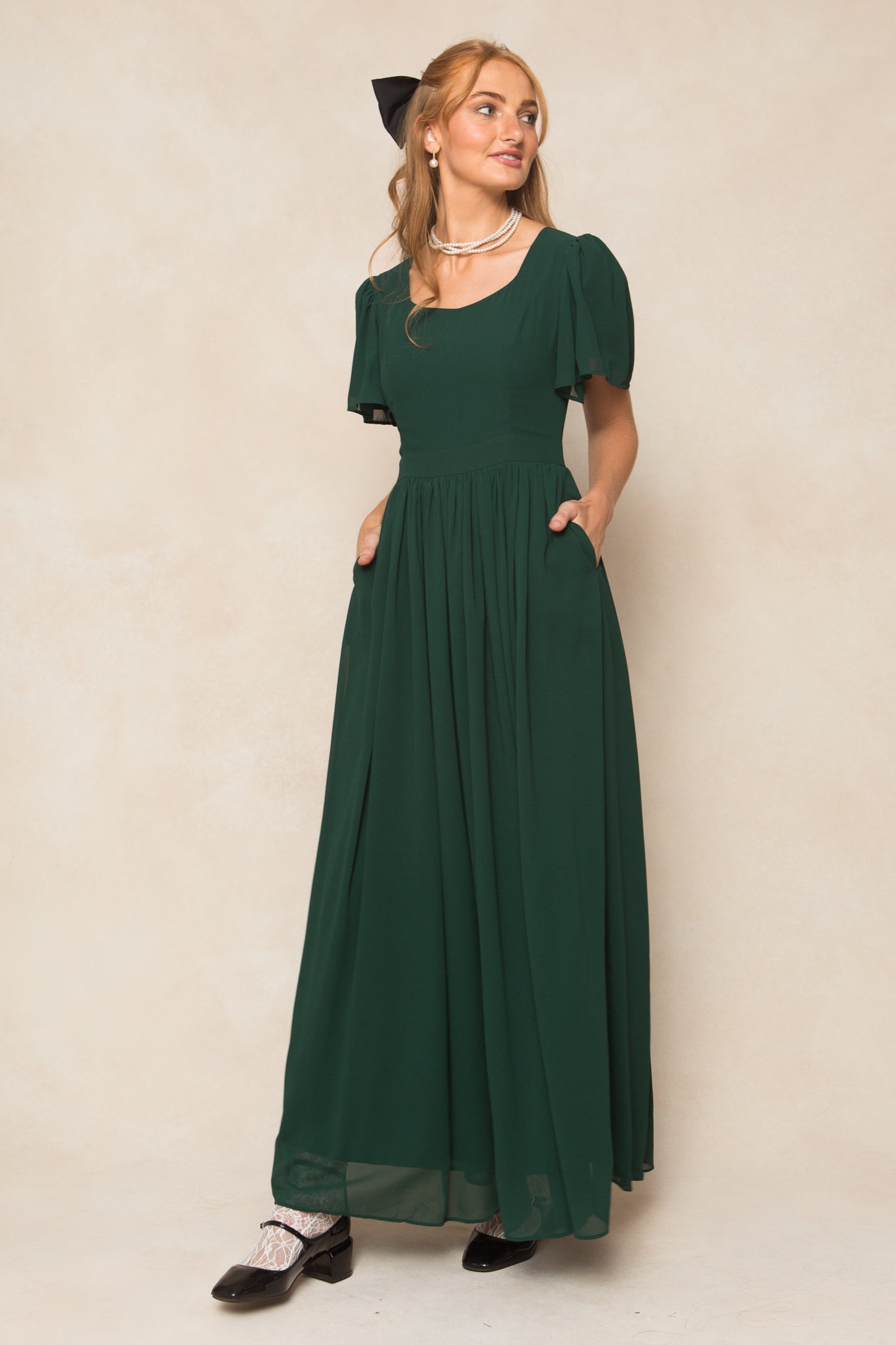 Ivy City Co emerald popular dress