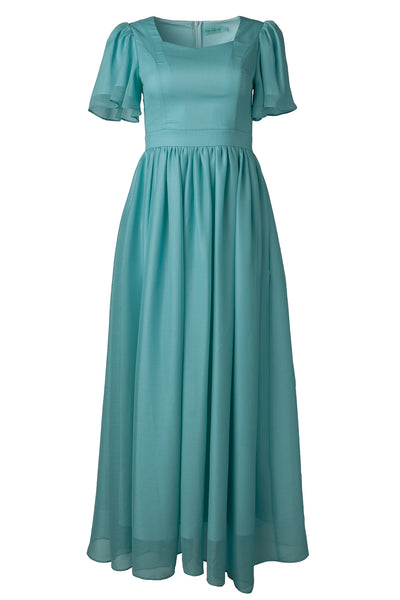 sea glass bridesmaid dresses Abbie Dress in Seaglass Chiffon 34W