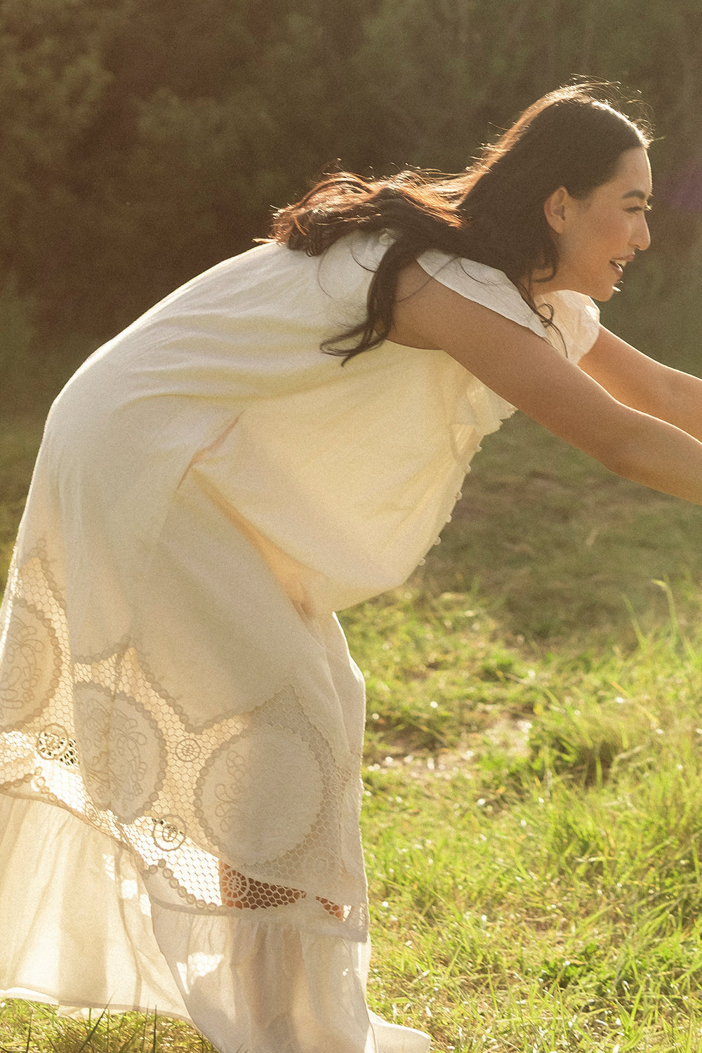 Abigail Maxi Dress in Antique Ivory – Ivy City Co