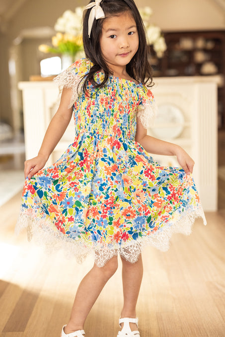 Mini Ada Dress in Vibrant Yarrow Print