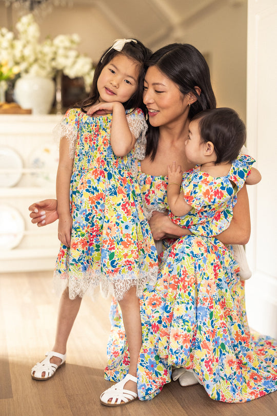 Baby Ada Romper in Vibrant Yarrow Print